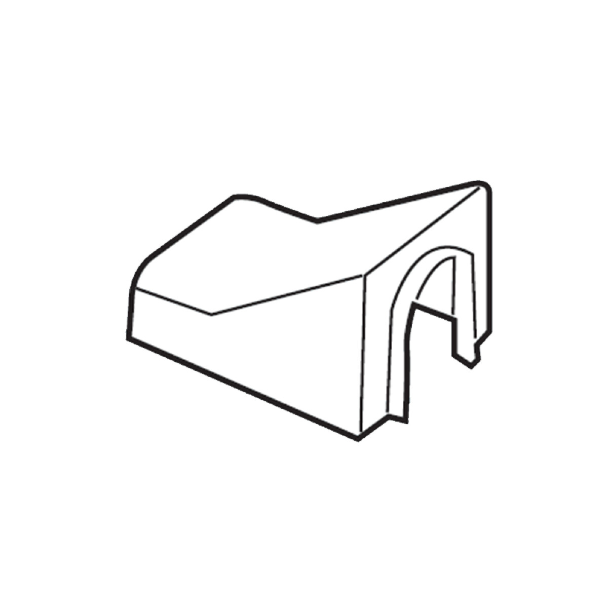 Adaptador blanco p/ducto 18x21mm - ZO0310 