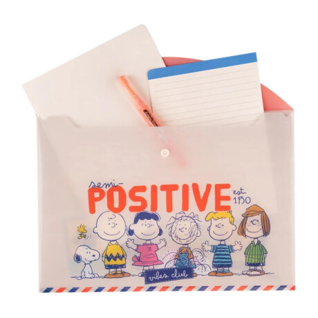 Sobre Zip Mooving Licencia A4 Snoopy semi Positive
