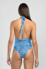 HALTER ONE PIECE Feline Blue
