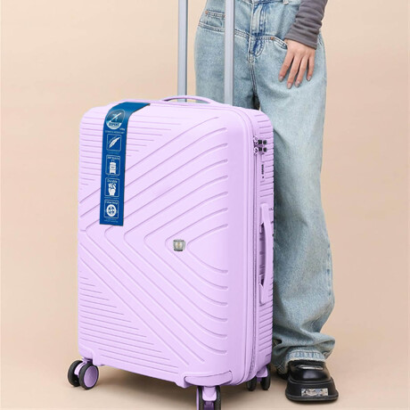 Set X3 Valijas De Viaje Rígidas 4 ruedas 20, 24 y 28 Violeta