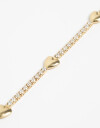 Pulseras Flexibles Cubic zirconia Pulsera Con Cubic Zironia Y Corazones - Dorado
