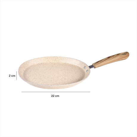 Panquequera Antiadherente 22cm Inducción Símil Marmol Beige Beige