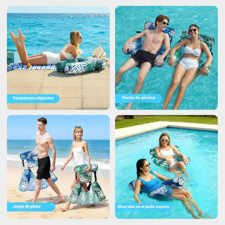Set X2 Silla Inflable Piscina Colchoneta Flotador Set X2 Silla Inflable Piscina Colchoneta Flotador
