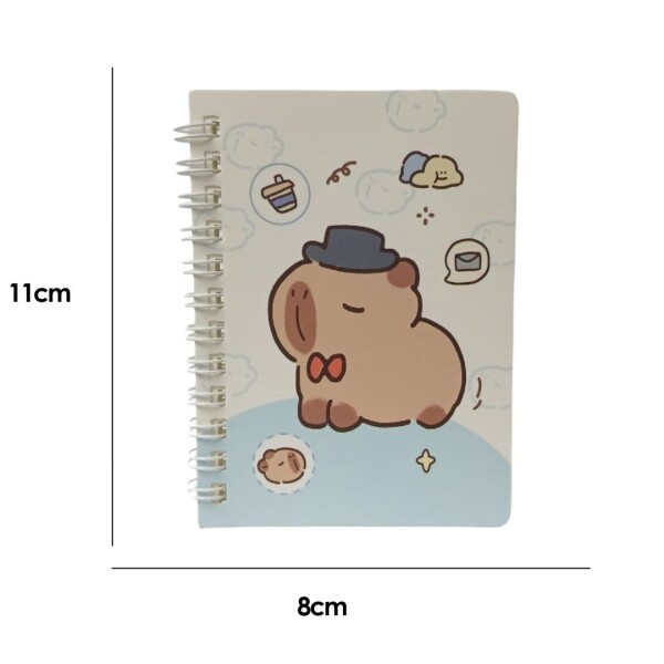 Cuaderno pocket capibara celeste