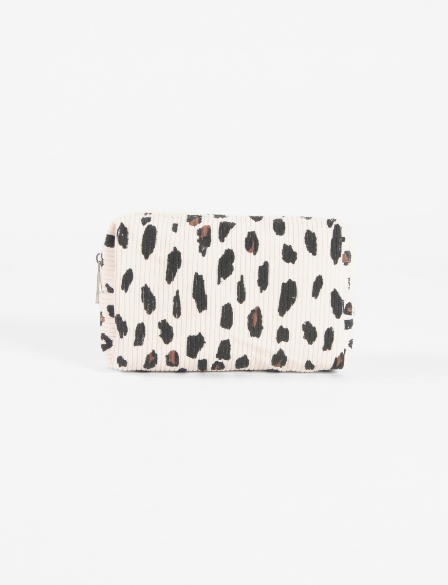 Estuche animal print - blanco 