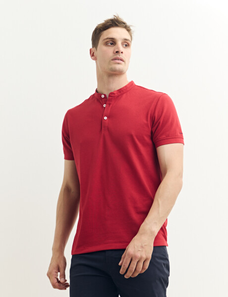 520750 REMERA HARRINGTON LABEL Rojo Oscuro