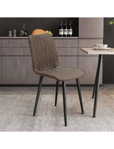 SILLA VOLGA PU/METAL MARRON/NEGRO SILLA VOLGA PU/METAL MARRON/NEGRO