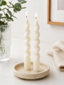 VELA CILINDRICA TORNEADA SET X 2 NATURAL
