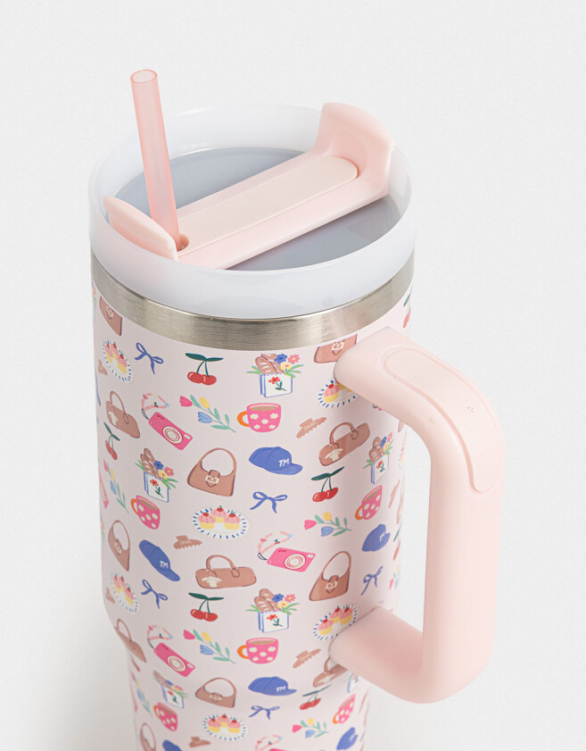 Accesorios Cocina Acero Vaso Alto Térmico Estampado - Combinacion Multicolor