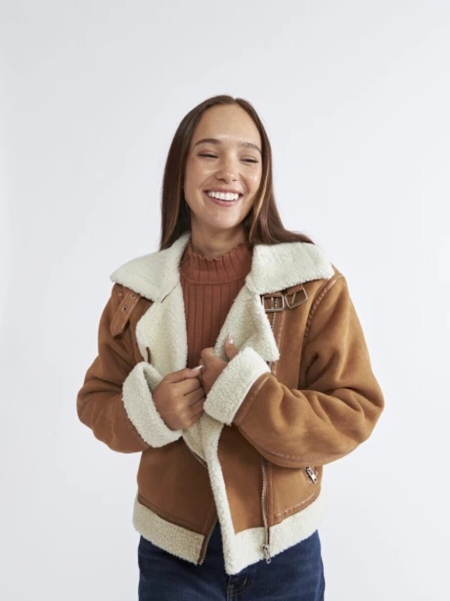 Campera Dama Combinada C/Sherpa N+ - Marron 