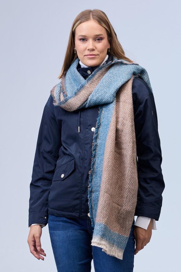 Bufandon Colorblock MULTI/AZUL