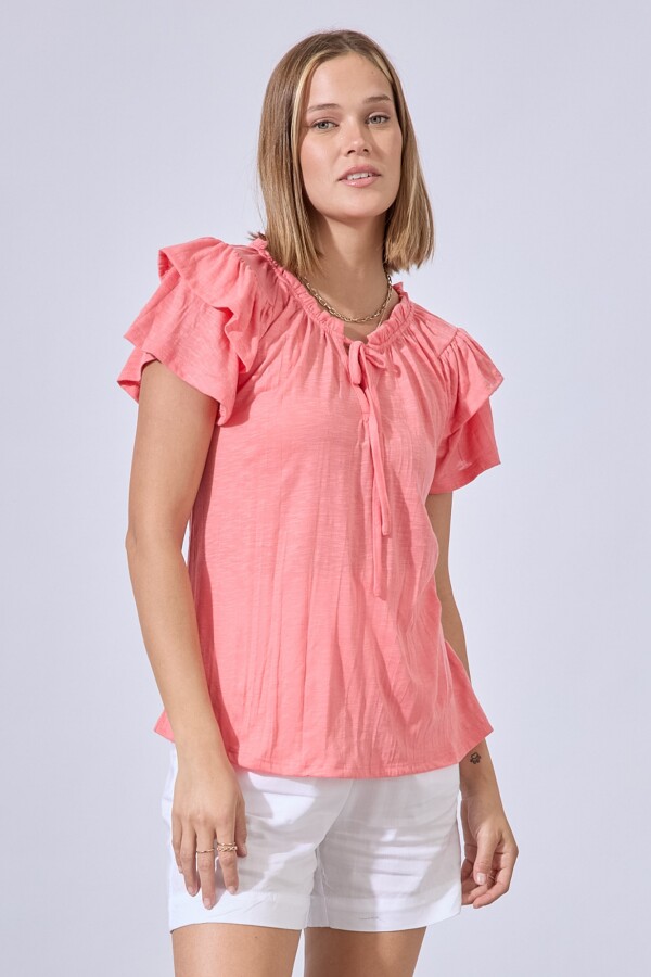 Blusa Frunces CORAL