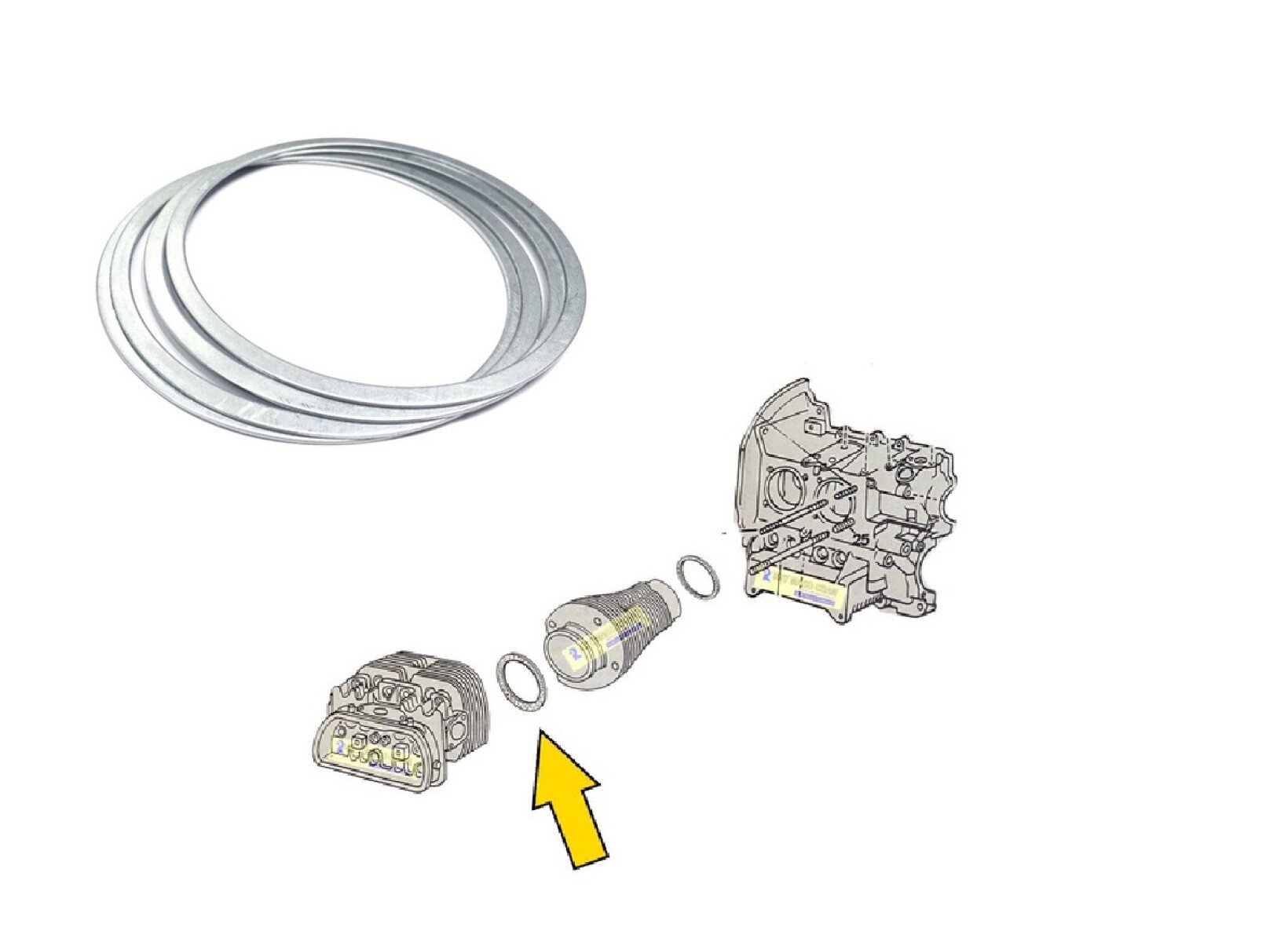 ARANDELA SEPARADORA DE TAPA DE CILINDROS FUSCA 1600 0.5MM 