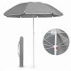 Sombrilla De Playa 145 Cm Con Filtro UV Y Funda Gris
