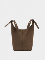 Bolso De Hombro Efecto Piel marron
