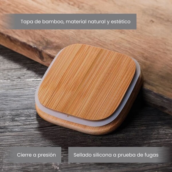 Set x 5 Tarros Contenedores Hermeticos Con tapa de Madera Frascos Apilables Imback Set x 5 Tarros Contenedores Hermeticos Con tapa de Madera Frascos Apilables Imback