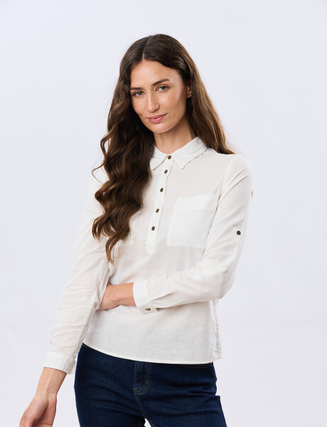 CAMISA DE LINO Blanco