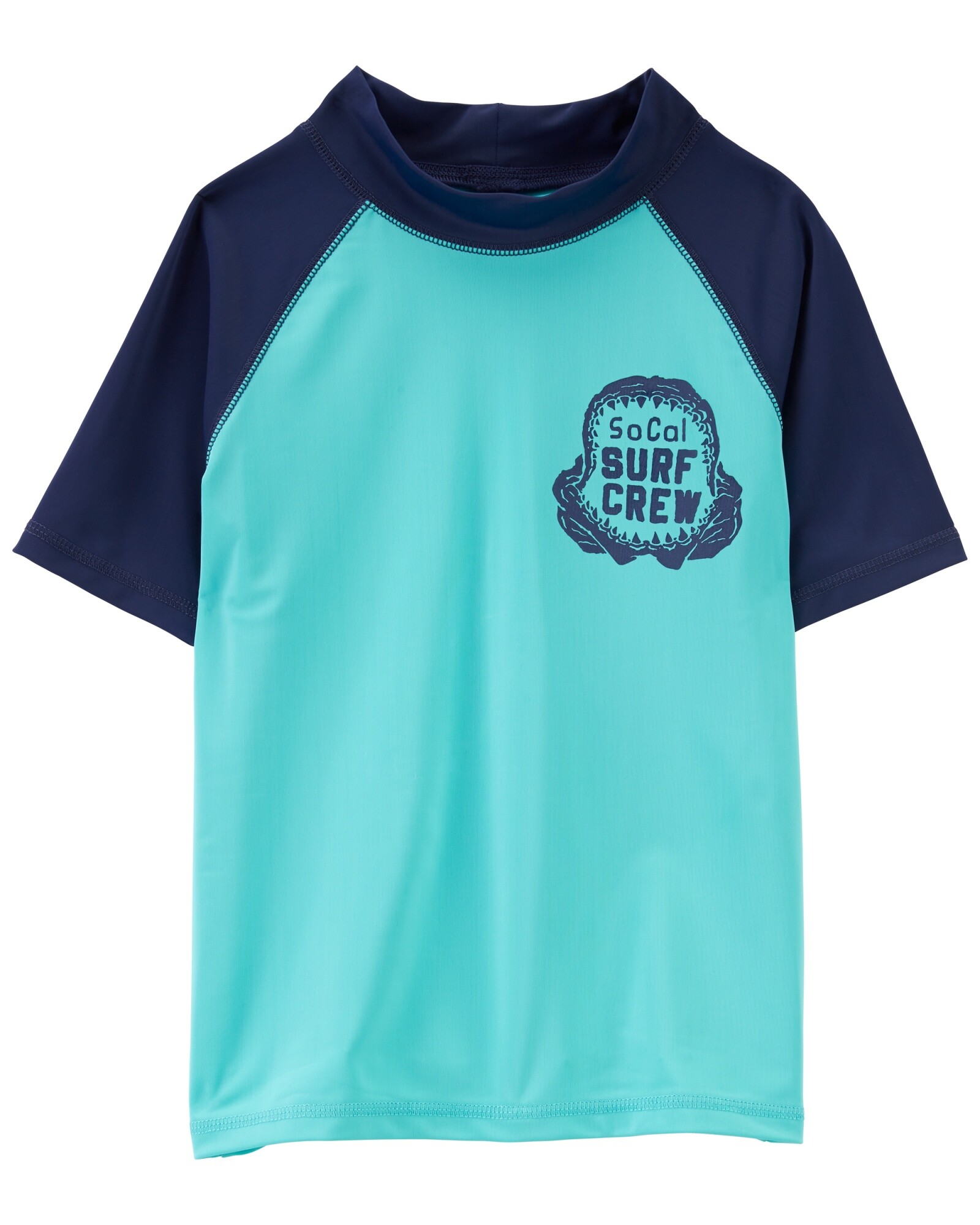 Remera de baño, protección UPF 50+, manga corta y diseño colorblock Sin color