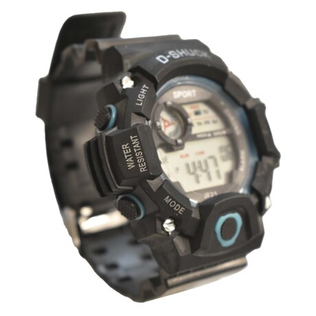 Reloj Deportivo de Pulsera Waterproof Pantalla Luz p/ Hombre Turquesa