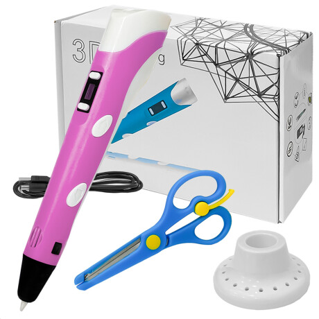 Lápiz Impresora 3d + 20 Filamentos Marcador Lapicera Rosa