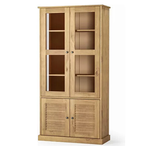 CRISTALERO BV VEN013M -2 Ptas Vidrio + 2 Ptas Madera -Miel - Sin color