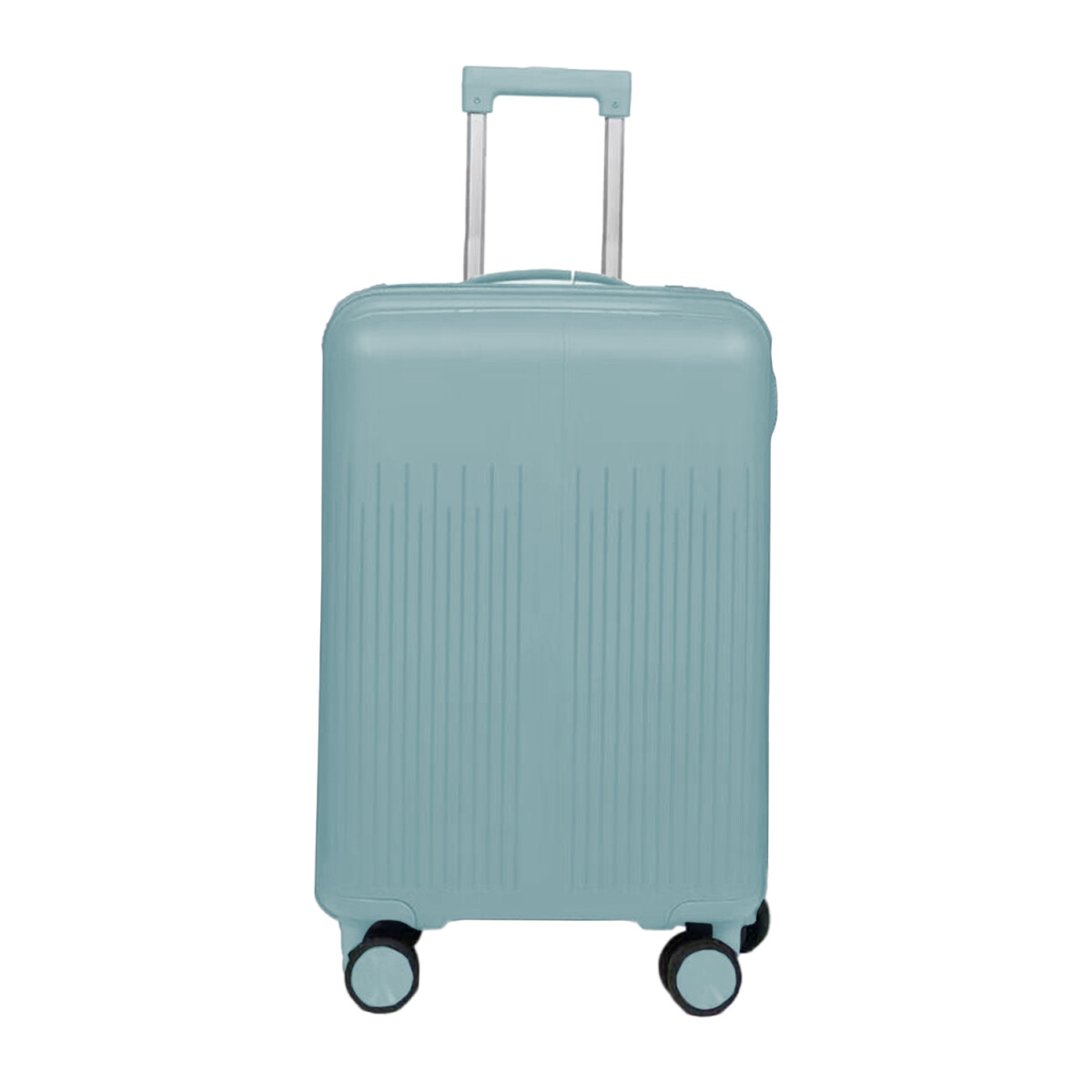 Valija Grande Rígida Cierre Expandible Candado Ruedas 360° - Celeste 