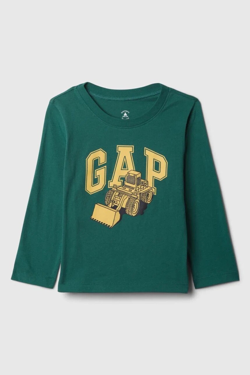 Remera Logo Gap Manga Larga Toddler Niño Balsam Tree