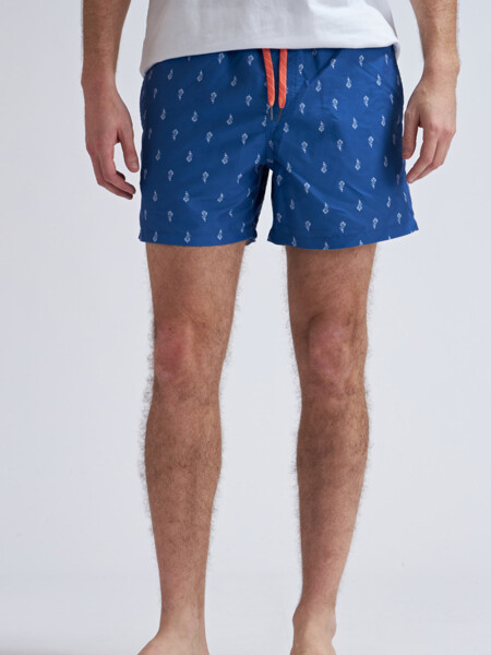 Short de baño Arabescos - Azul