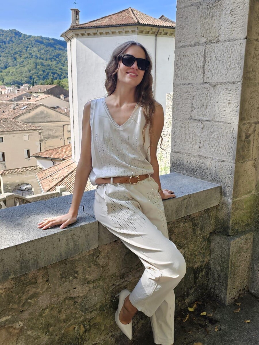 Musculosa Diadema - Beige 