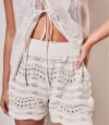 Short Tejido Texturado Nacar