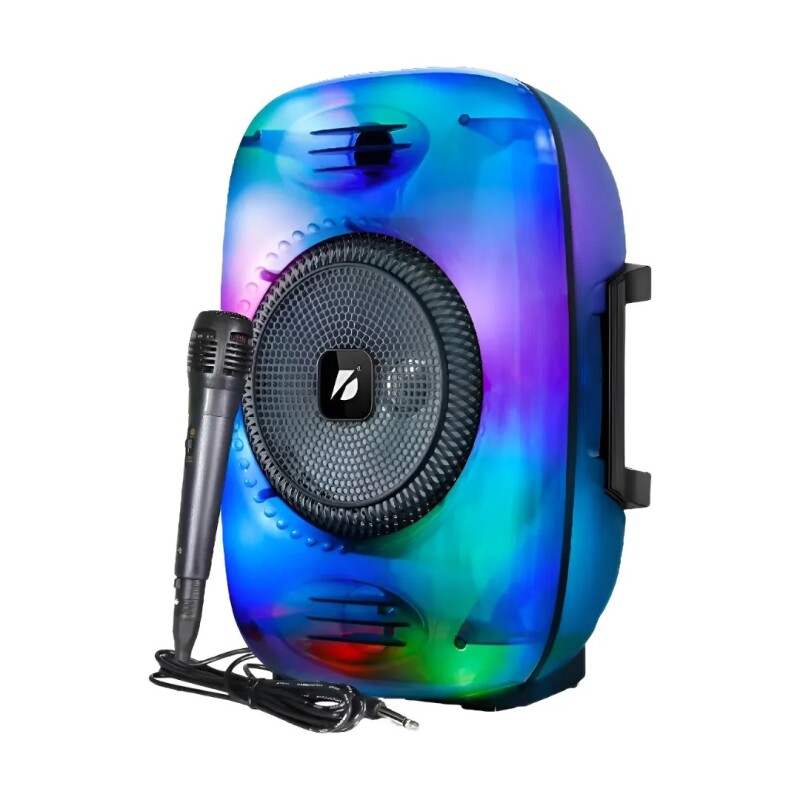 Parlante torre bluetooth KTS1896 8" luces LED con micrófono y control Parlante torre bluetooth KTS1896 8" luces LED con micrófono y control