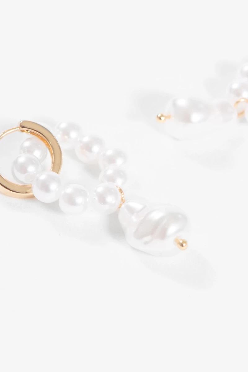 Aros con perlas dorado