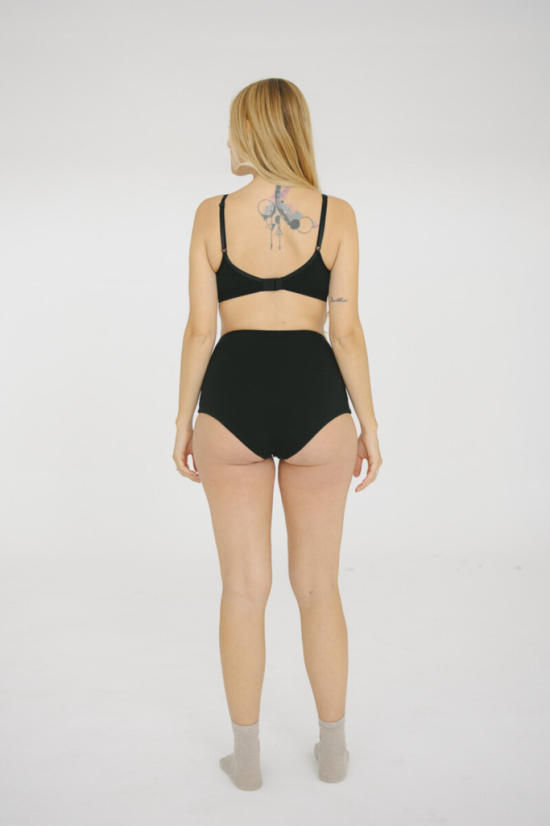Culotte Maternal Lana – Suave Para Embarazo y Postparto Negro