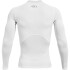 UA HG Armour Comp LS-WHT BLK-001