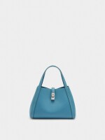 Bolso Tote Con Bolsa Interior azul
