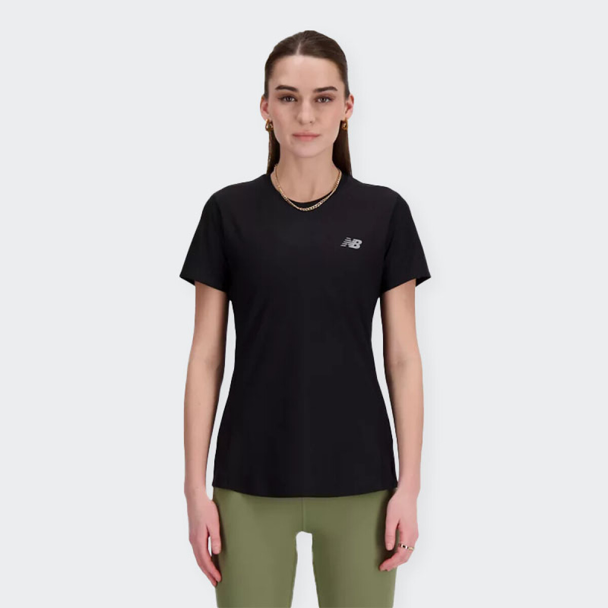 Remera New Balance Slim - Negro 