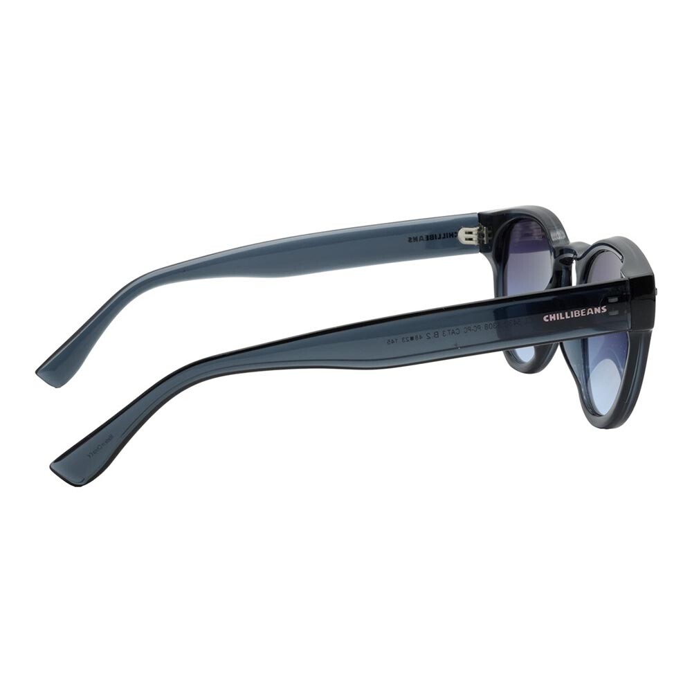 Lentes De Sol De Policarbonato Redondo Chilli Beans Natal Gradiente Azul/Azul