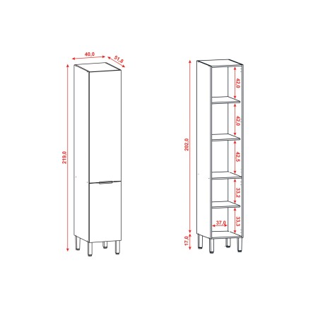 Modulo Paneleiro Para Cocina Dos Puertas GAMAS DE BEIGE