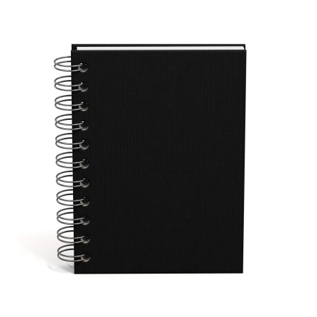 LIBRETA A6 TAPA DURA PAPEL NEGRO