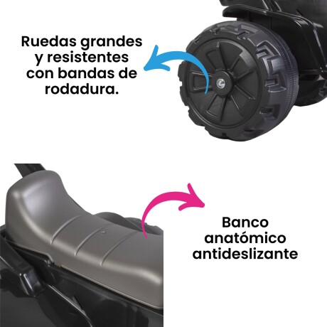 Moto a Bateria para Niños Fox Dark Negra con Detalles Steticos 001