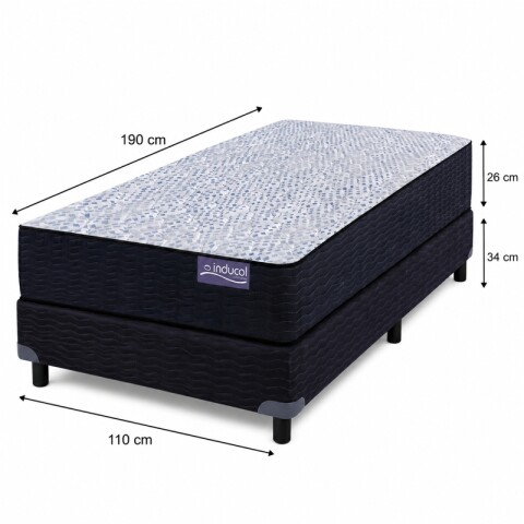 Conjunto Sommier LINEA DORADA 1 Plaza y Media 110 x 190 x 26 - Hasta 130Kg Conjunto Sommier LINEA DORADA 1 Plaza y Media 110 x 190 x 26 - Hasta 130Kg