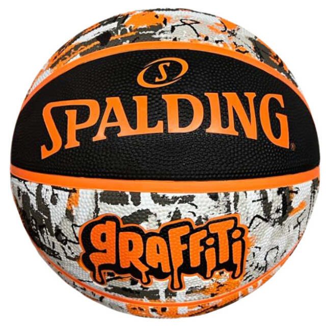 Pelota Spalding Graffiti Blanco - Negro - Anaranjado