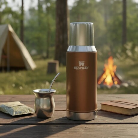 Termo Stanley acero inoxidable tapa mate 2 en 1 800ml Bronce