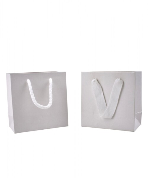 Bolsa cartulina 10x05x10 cm BLANCO