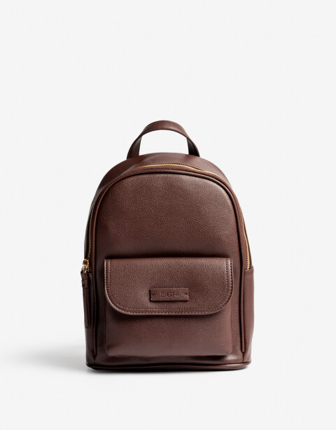 Mochilas Urbanas Basicos Mochila Tramada Chocolate - Marron Chocolate