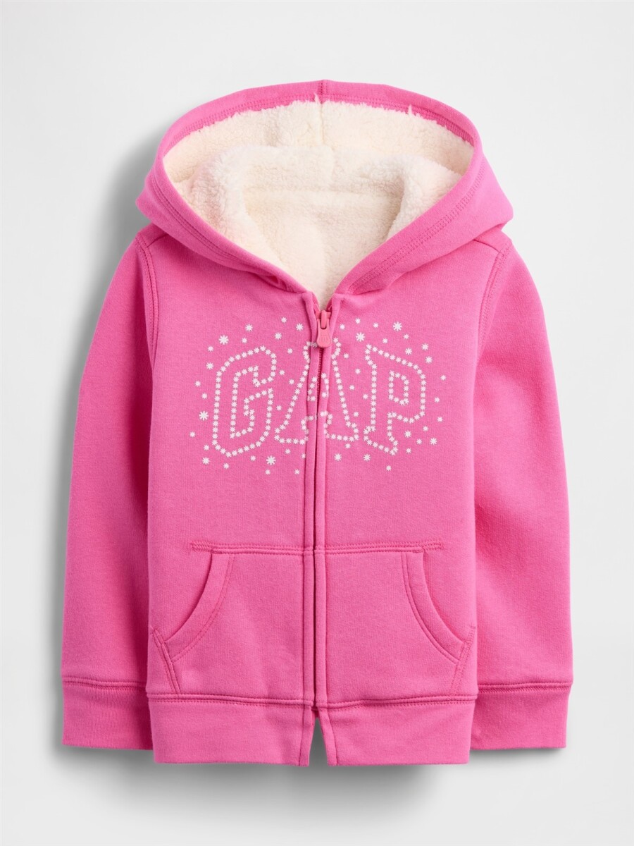 Canguro Logo Gap Con Corderito Toddler Niña - Pink Azalea 