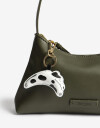 Llavero Cuero/PU Llavero Y Bag Charm Dálmata - Combinacion Bicolor