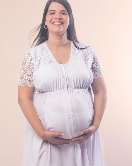 Camisón Maternal Micaela Crudo