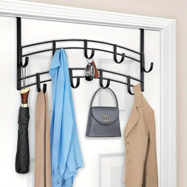 Perchero Para Puerta 9 Ganchos Moderno Colgante Organizador Colgar Ropa Imback Color Negro Perchero Para Puerta 9 Ganchos Moderno Colgante Organizador Colgar Ropa Imback Color Negro