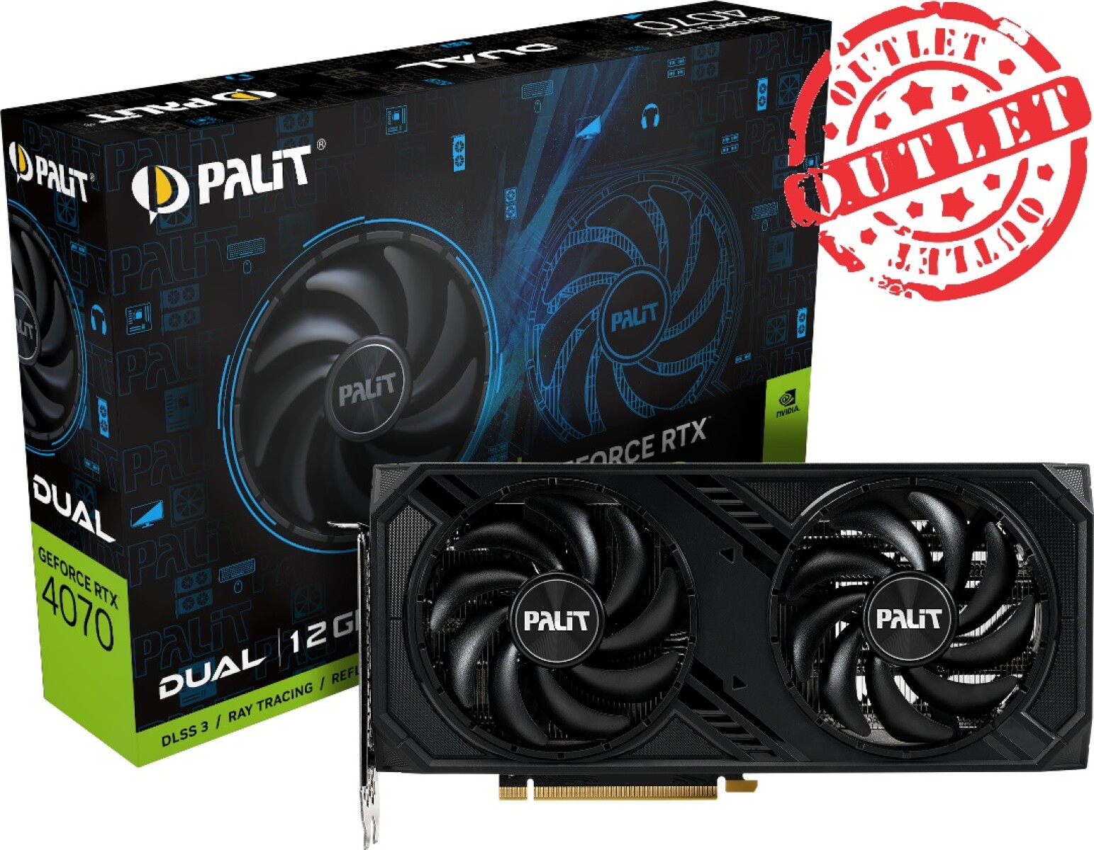 Tarjeta Video Palit RTX 4070 Dual 12GB (con detalles) 